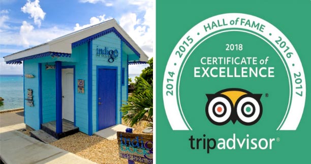 INDIGO DIVERS EARNS 2018 TRIPADVISOR CERTIFICATE OF EXCELLENCE “HALL OF FAME” RECOGNITION